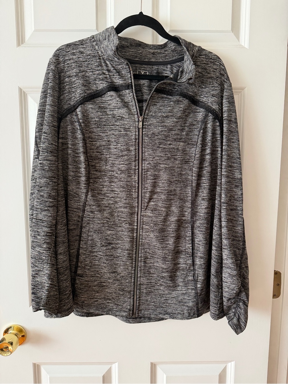 Woman’s Gray Full-Zip Sweatshirt Jacket